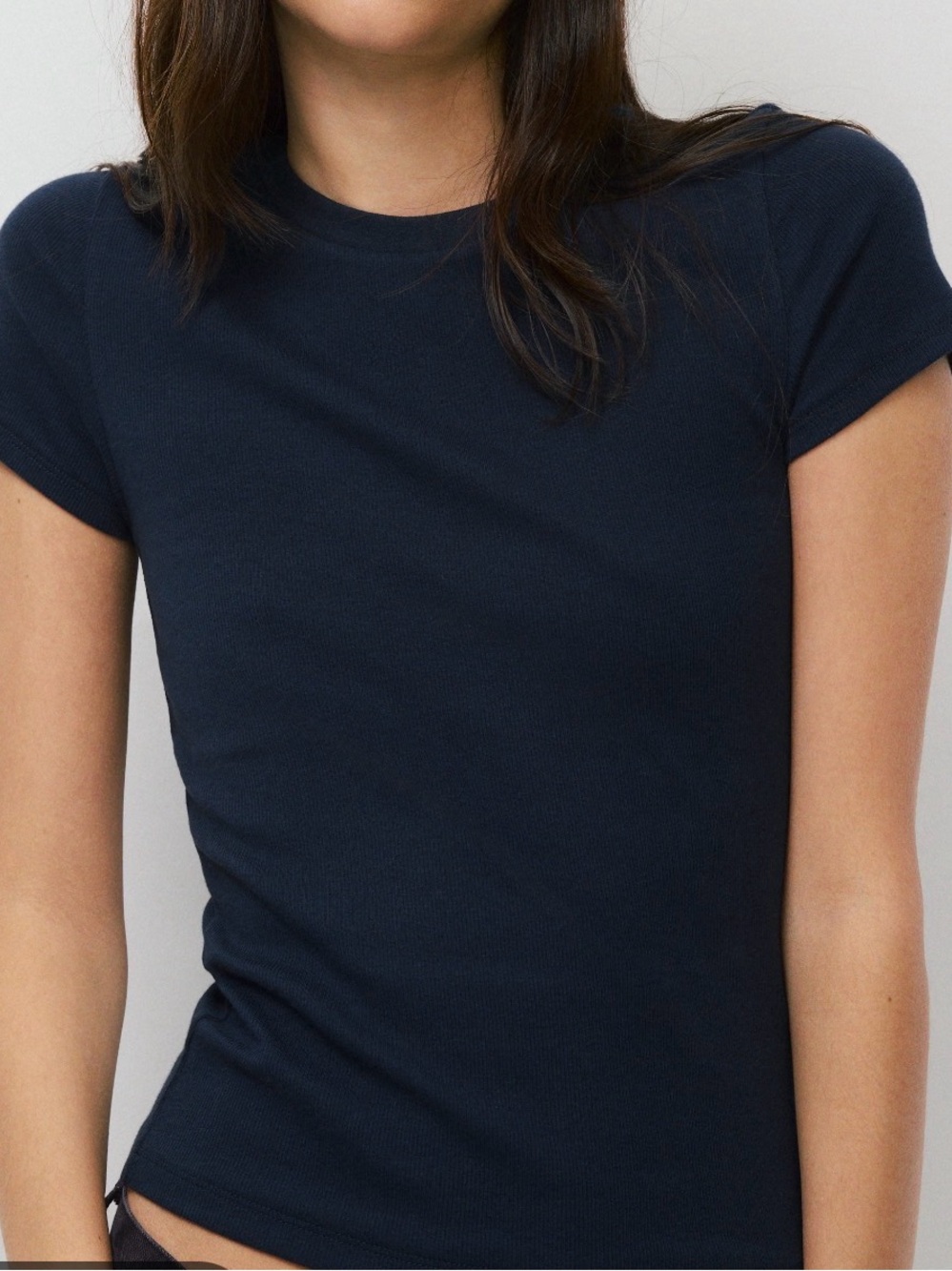 Aritzia homestretch ribbed tee size xs